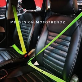 Neon green seat belts set of 2 pcs
