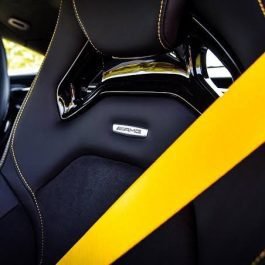 Yellow seat belt 2pc set