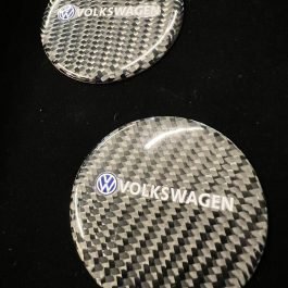 Vw carbon gel stickers 2pc set