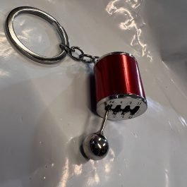 Gear knob keychain red