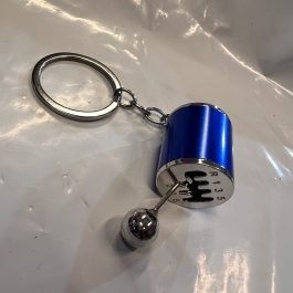 Gear knob keychain blue